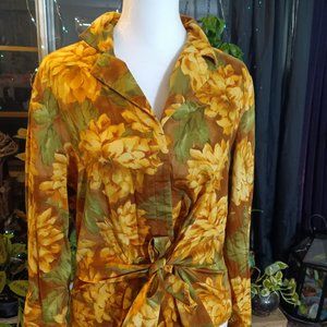 Jones New York floral blazer/top